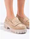 Zomšiniai stilingi aukštos kokybės batai-UK132P-BE