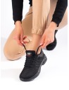 Juodi sportiniai lengvi patogūs moteriški batai-SA3005B