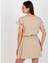 Smėlio spalvos suknelė su kišenėmis-WN-SK-657.28