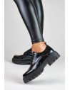 Juodi lakuotos odos stilingi batai-210005B-NL