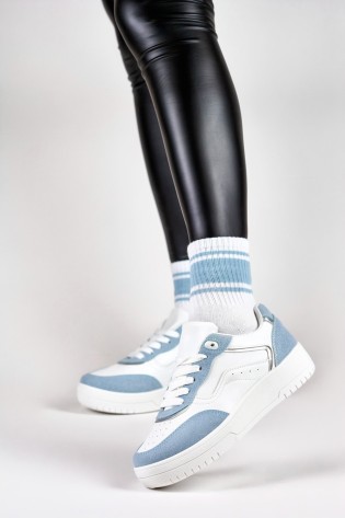 Laisvalaikio stiliaus batai su mėlynais akcentais-YL-87BL