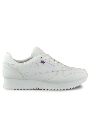 Patogūs balti sneakers stiliaus laisvalaikio batai moterims-BK939-9W
