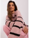 Rožinis jaukus stilingas megztinis-BA-SW-8025.38P