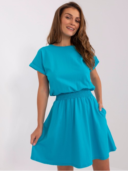 Žydra patogi stilinga suknelė-WN-SK-657.13