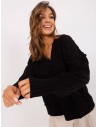 Stilingas platus juodas megztinis-BA-SW-8005.00P