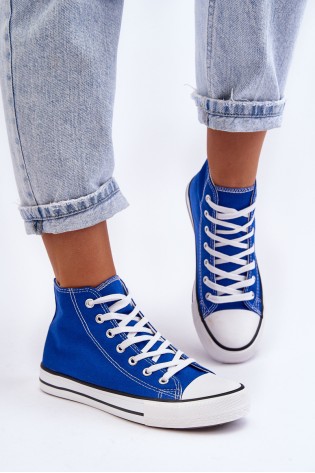 Klasikiniai suvarstomi batai aukštesniu aulu-845-137 BLUE ELEC.