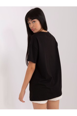 Stilingi juodi laisvi marškinėliai-TW-TS-OB057.50
