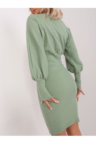 Pistacijų spalvos stilinga suknelė-RV-SK-6079.65
