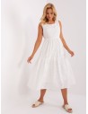 Balta patogi vasariška nėriniuota medvilninė suknelė-TW-SK-BI-19869.85