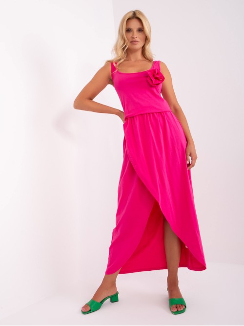 Ryški rožinė stilinga suknelė-EM-SK-820.06