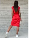 Stilinga raudona suknelė su skeltuku-TW-SK-2318.69P