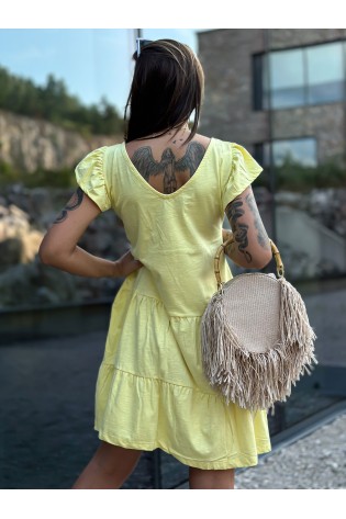 Vasariškai geltona stilinga patogi suknelė-TW-SK-2113.17P