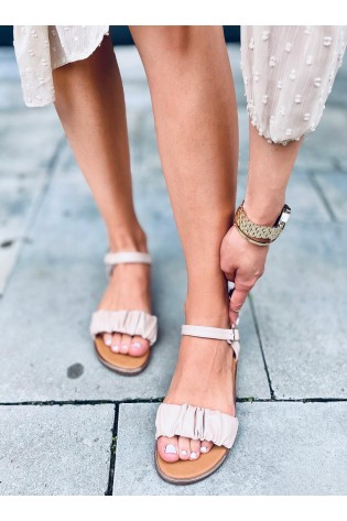 Smėlio spalvos moteriški sandalai DAISY BEIGE-KB 123-10