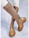 Suvarstomi moteriški batai elastingu aulu KEYSHIA LT.KHAKI-KB A9515