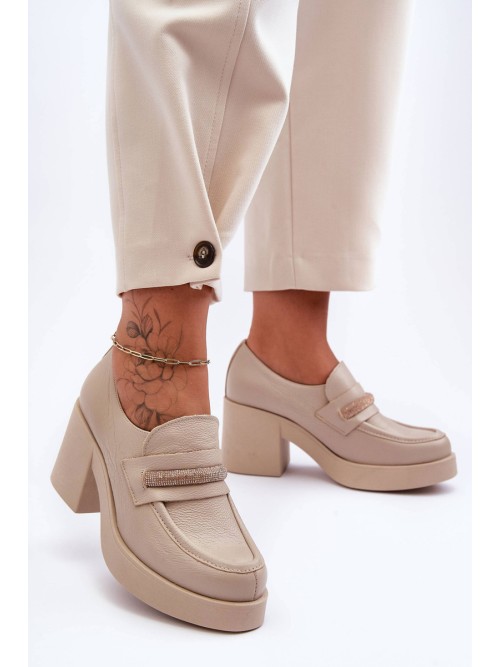 Aukštos kokybės stilingi natūralios odos batai-20157 V. TAUPE