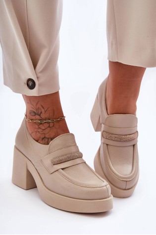 Aukštos kokybės stilingi natūralios odos batai-20157 V. TAUPE