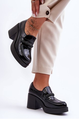 Aukštos kokybės stilingi natūralios odos batai-20157 NAPLAK CZARNY