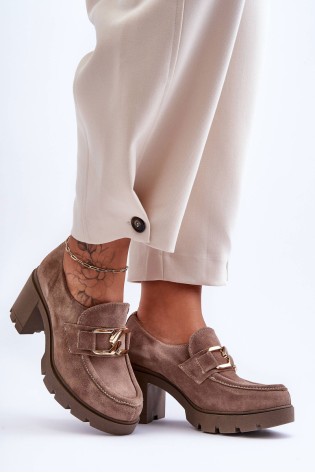 Aukštos kokybės stilingi natūralios odos rudi batai-20097 W. FANGO