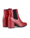 Raudonos spalvos batai su kulnu iš ekologiškos odos-260038R-XC