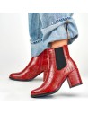 Raudonos spalvos batai su kulnu iš ekologiškos odos-260038R-XC