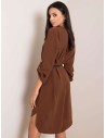 Stilinga ruda suknelė su dirželiu-DHJ-SK-5766.18X