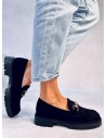 Moteriški juodi zomšiniai batai SULLY BLACK-KB 35644