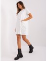 Balta sportinio stiliaus suknelė su kišenėmis-RV-SK-8723.89P