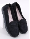 Juodi klasikiniai zomšiniai batai MARIT BLACK-KB 35809