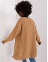 Šviesiai rudas moteriškas megztinis su kišenėmis-DHJ-SW-1009.09P