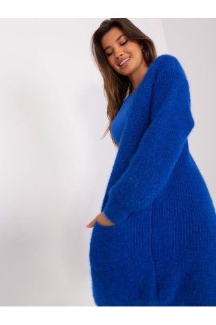 Mėlynas jaukus moteriškas megztinis-DHJ-SW-1009.09P