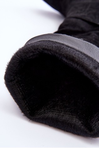 Juodi ilgaauliai batai-H8-518 BLACK
