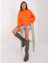 Oranžinis šiltas megztinis su pynėmis-AT-SW-2350.91P