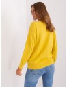 Klasikinis moteriškas geltonas megztinis-AT-SW-2325.95P