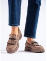 Shelovet moteriški rudi zomšiniai batai-GD-FL797A-TA