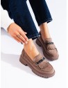 Shelovet moteriški rudi zomšiniai batai-GD-FL797A-TA