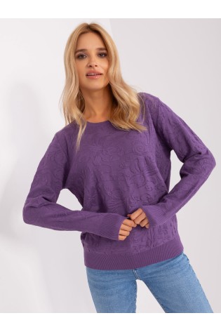 Violetinis moteriškas megztinis-AT-SW-2231A.00P