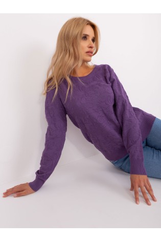 Violetinis moteriškas megztinis-AT-SW-2231A.00P