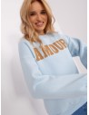 Žydras moteriškas jaukus džemperis-EM-BL-617-10.71