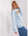 Žydras moteriškas jaukus džemperis-EM-BL-617-10.71