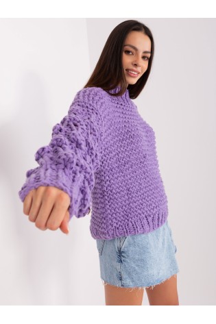 Storų siūlų šiltas megztinis-AT-SW-2382.97P