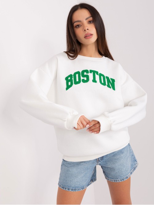 Baltas BOSTON džemperis