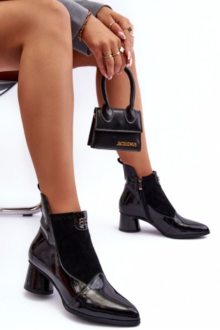 Elegantiški juodi moteriški aukštos kokybės batai-MR870-96 BLACK