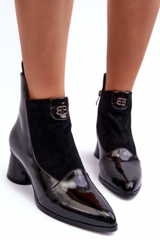 Elegantiški juodi moteriški aukštos kokybės batai-MR870-96 BLACK