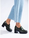 Tamsiai žali stilingi moteriški batai-TV_23-12154GR