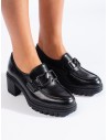 Elegantiški juodi aukštakulniai batai Shelovet-10921B.PU