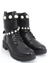 Odiniai moteriški auliniai batai su perlais ALEX BLACK-KB 36034