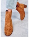 Klasikiniai zomšiniai auliniai batai su kulnu ANNIE CAMEL-KB 36049