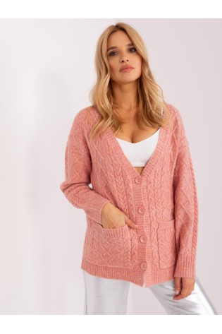 Rožinis megztinis su sagomis-AT-SW-2358.31