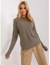 Alyvuogių spalvos megztinis-AT-SW-2326.37X