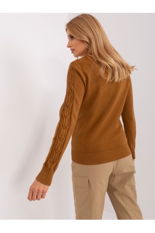 Rudas moteriškas megztinis-AT-SW-2329.98P